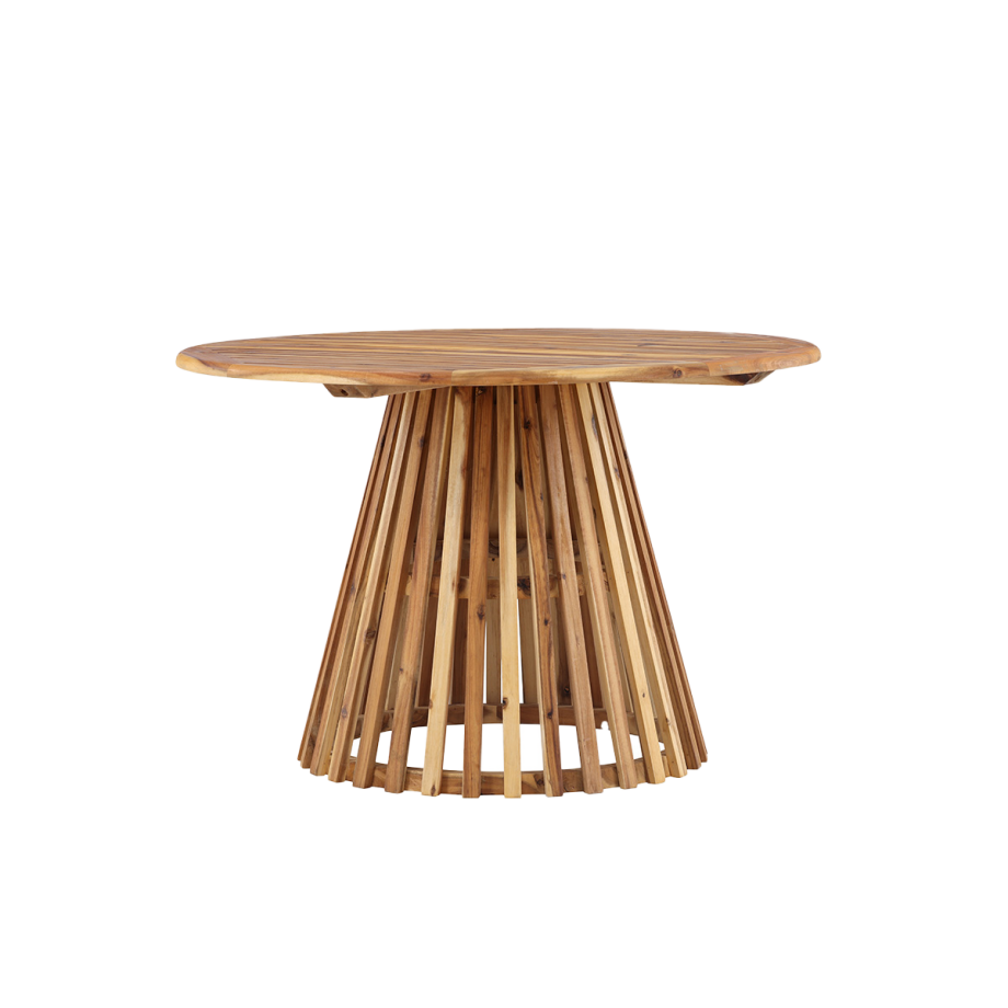 Malin houten tuintafel bruin - Ø 120 cm Malin houten tuintafel bruin - Ø 120 cm afbeelding 1