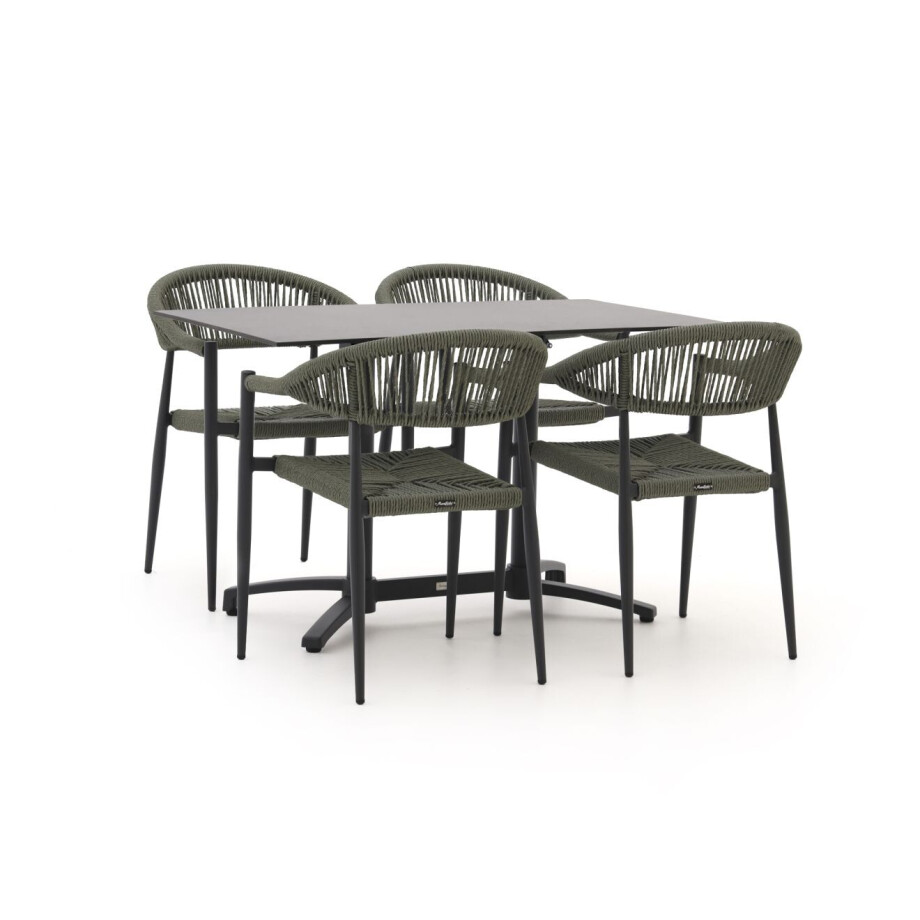 Manifesto Belpasso/Canzo 120cm dining tuinset 5-delig inklapbaar stapelbaar - Laagste prijsgarantie! afbeelding 1
