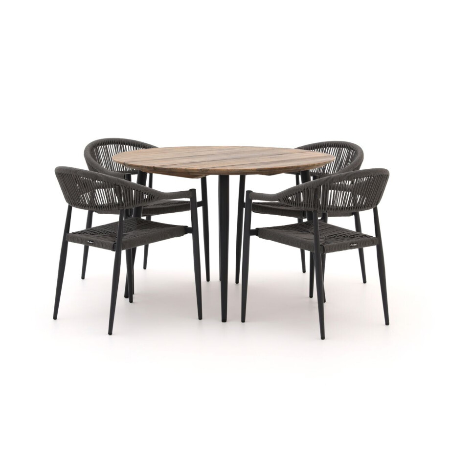 Manifesto Belpasso/Falcade ø 115cm dining tuinset 5-delig stapelbaar - Laagste prijsgarantie! Manifesto Belpasso/Falcade ø 115cm dining tuinset 5-delig stapelbaar - Laagste prijsgarantie! afbeelding 1