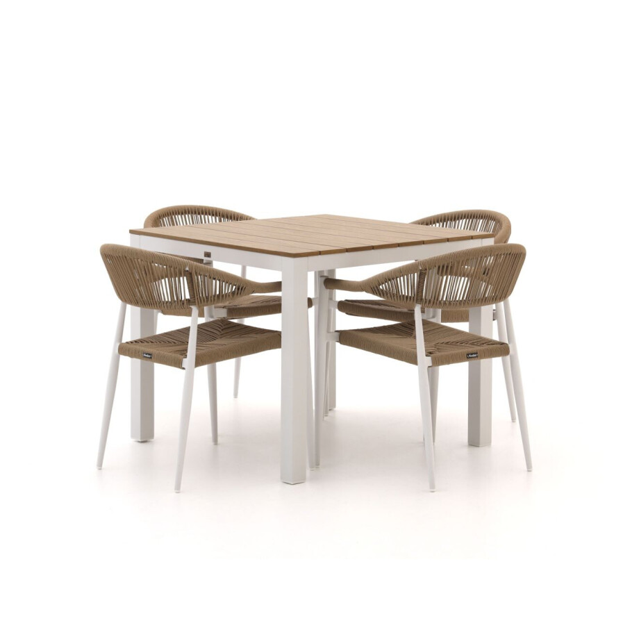 Manifesto Belpasso/Fidenza 90cm dining tuinset 5-delig stapelbaar - Laagste prijsgarantie! afbeelding 1
