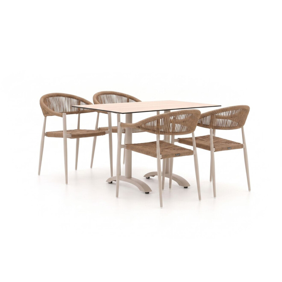 Manifesto Belpasso/Lisio 120cm dining tuinset 5-delig stapelbaar - Laagste prijsgarantie! afbeelding 1