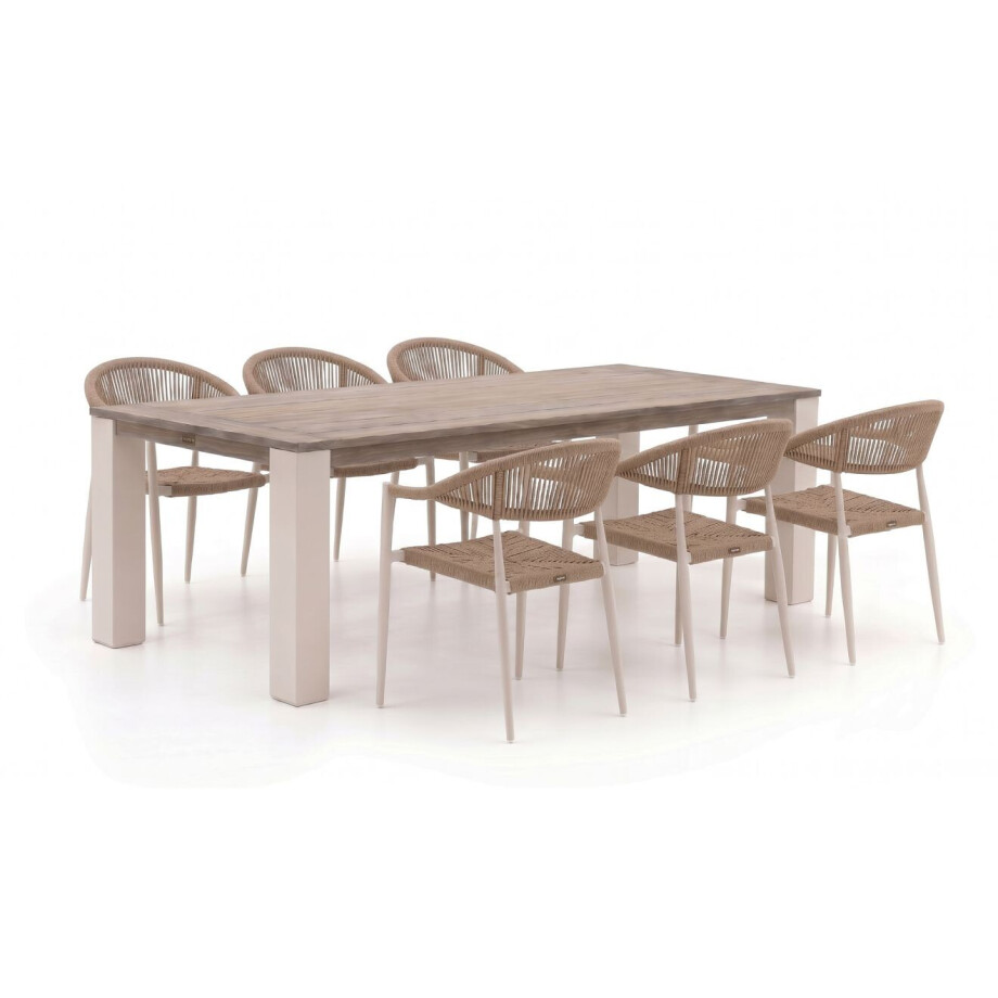 Manifesto Belpasso/ROUGH-X 240cm dining tuinset 7-delig stapelbaar - Laagste prijsgarantie! afbeelding 1