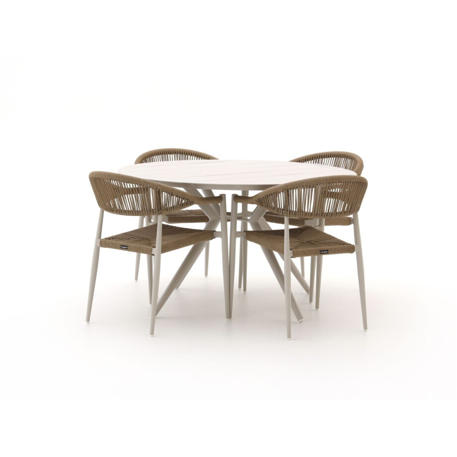 Manifesto Belpasso/Sora ø127cm dining tuinset 5-delig stapelbaar - Laagste prijsgarantie! afbeelding 1