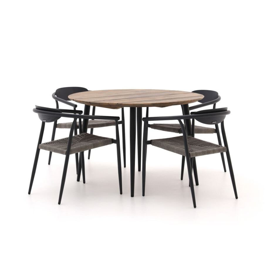 Manifesto Cavone/Falcade  ø 115cm dining tuinset 5-delig stapelbaar - Laagste prijsgarantie! afbeelding 1