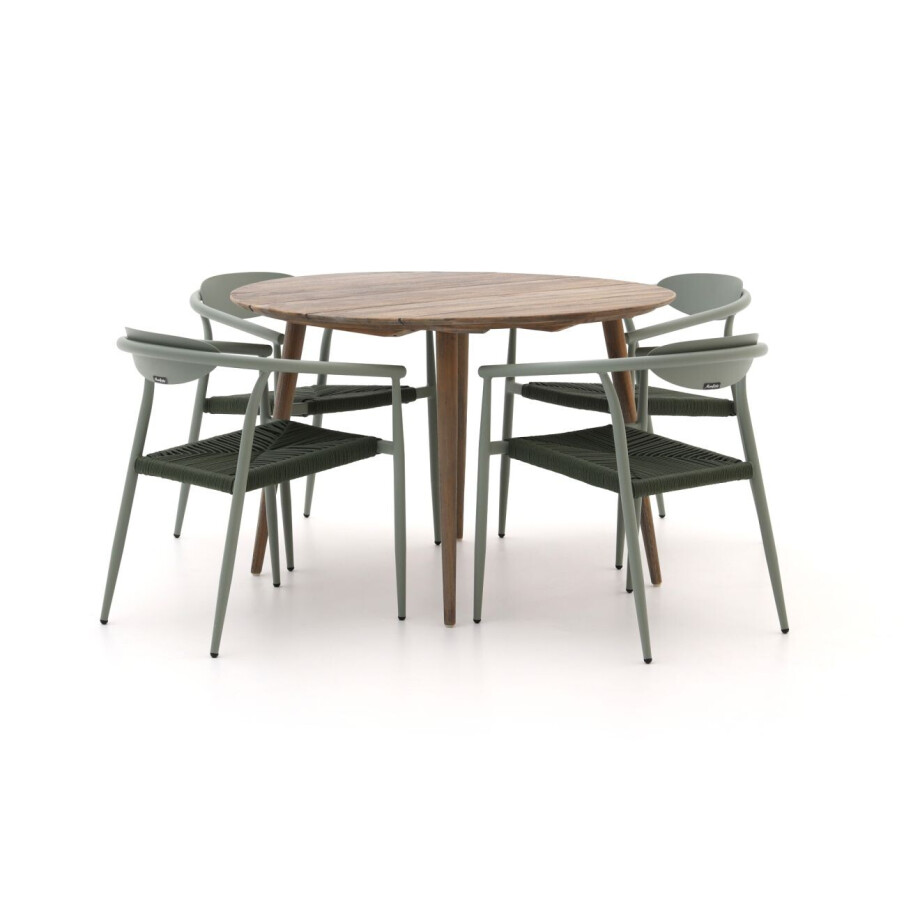 Manifesto Cavone/ROUGH-K ø 115cm dining tuinset 5-delig stapelbaar - Laagste prijsgarantie! afbeelding 1