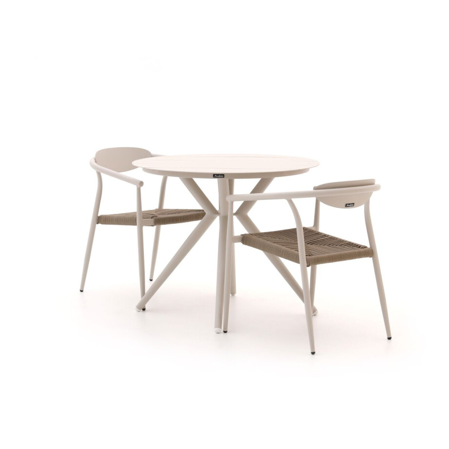 Manifesto Cavone/Sora ø 90cm dining tuinset 3-delig stapelbaar - Laagste prijsgarantie! afbeelding 1