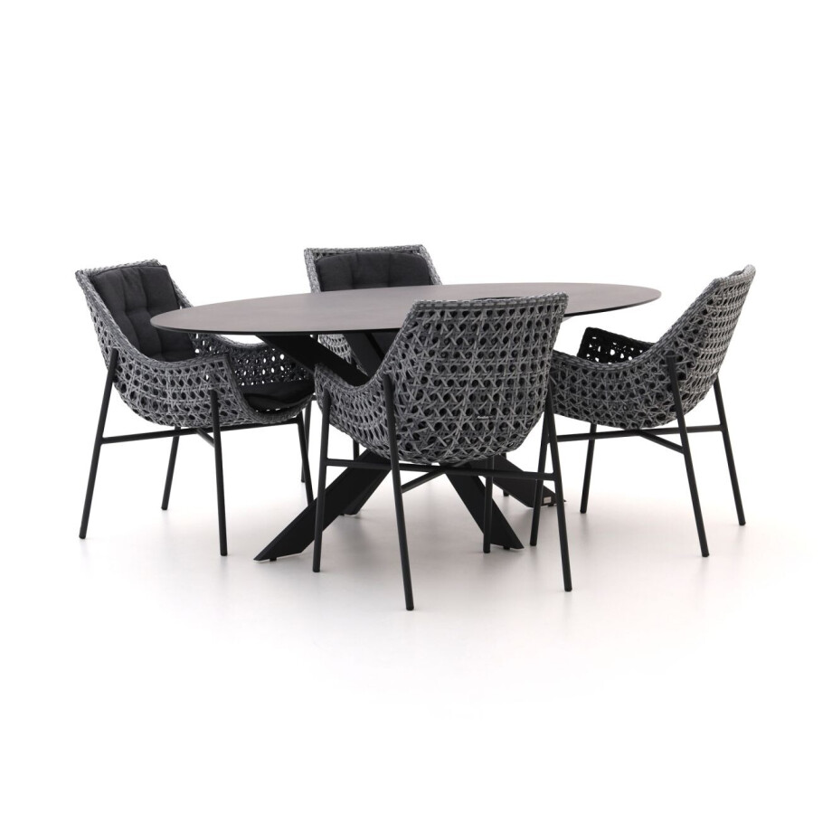 Manifesto Novara/Furato ellips 200cm dining tuinset 5-delig - Laagste prijsgarantie! afbeelding 1