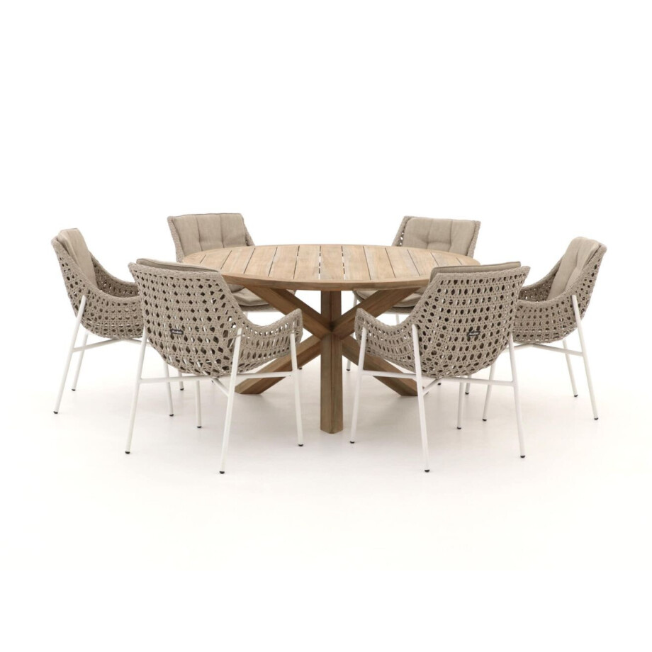 Manifesto Novara/ROUGH-Y ø150cm dining tuinset 7-delig - Laagste prijsgarantie! afbeelding 1