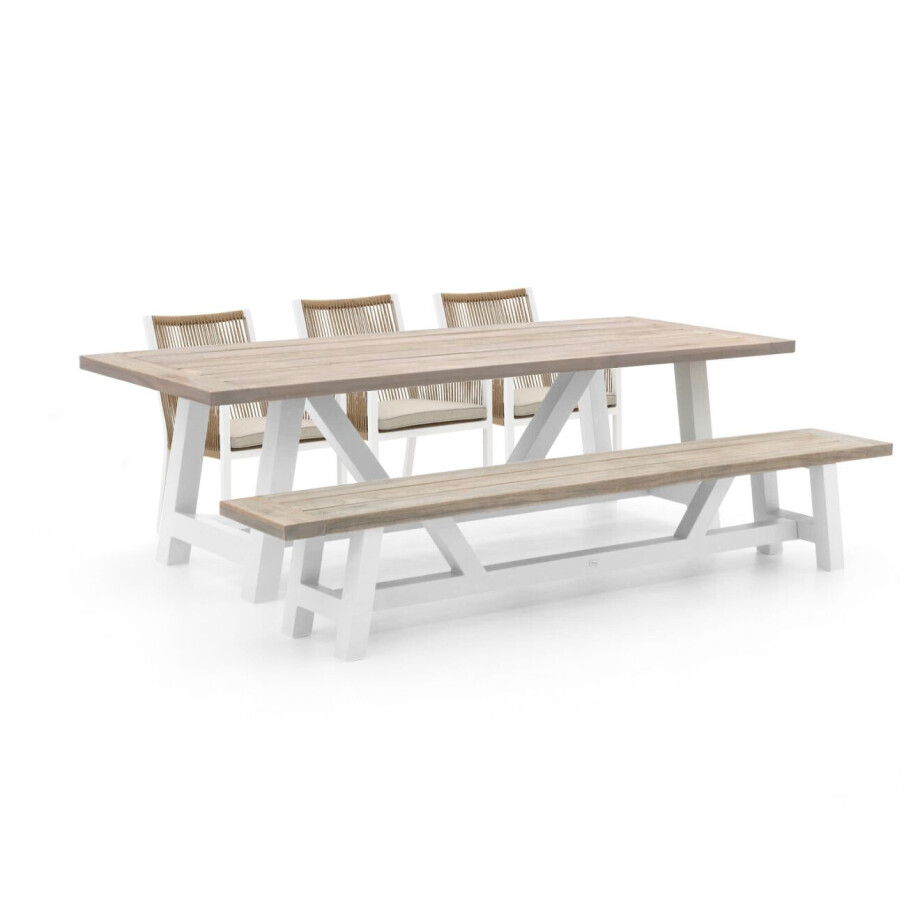 Manifesto Rivola/Bresimo 260cm dining tuinset met bank 5-delig - Laagste prijsgarantie! afbeelding 1