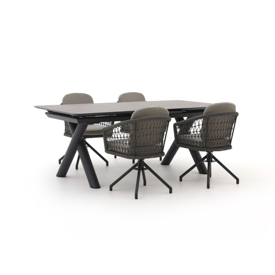 Manifesto Tolmezzo/Citadella 200/260cm dining tuinset 5-delig draaibaar uitschuifbaar - Laagste prijsgarantie! afbeelding 1