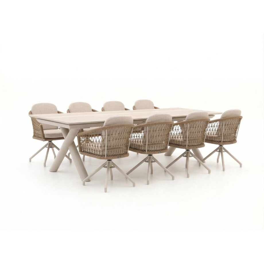 Manifesto Tolmezzo/Citadella 280/340cm dining tuinset 9-delig draaibaar uitschuifbaar - Laagste prijsgarantie! afbeelding 1