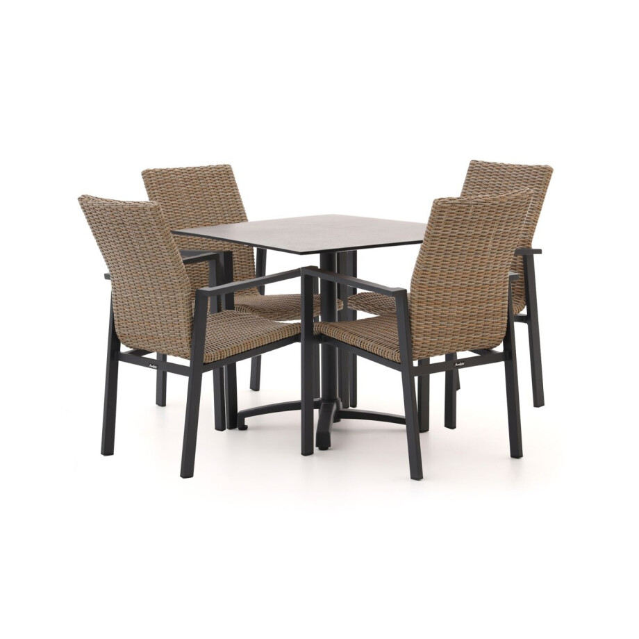 Manifesto Villongo/Canzo 80cm dining tuinset 5-delig stapelbaar inklapbaar - Laagste prijsgarantie! afbeelding 1