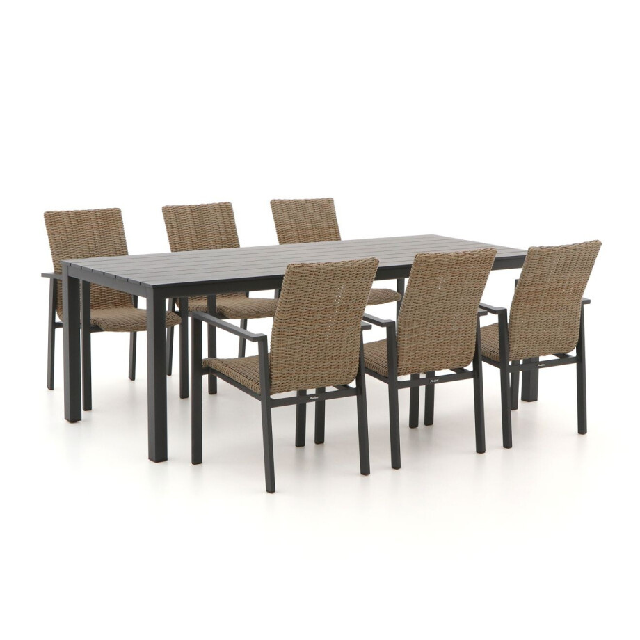 Manifesto Villongo/Menzano 220cm dining tuinset 7-delig stapelbaar - Laagste prijsgarantie! afbeelding 1