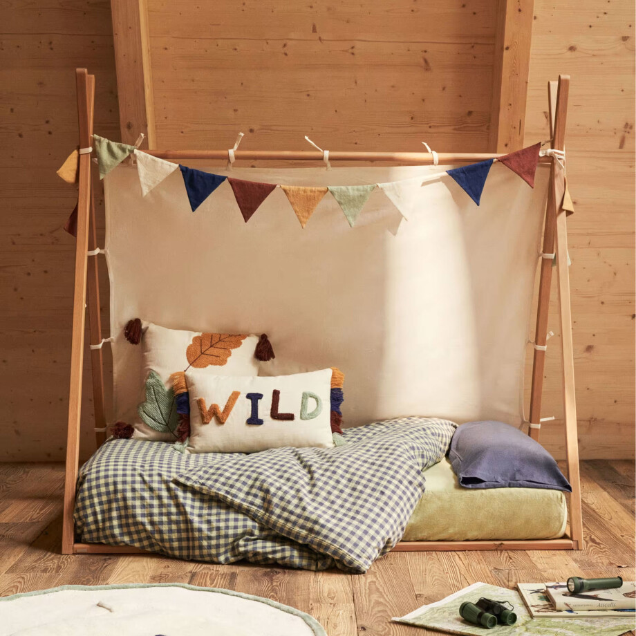 Kave Home Kinderbed 'Maralis', 70 x 140cm, kleur Naturel Kave Home Kinderbed 'Maralis', 70 x 140cm, kleur Naturel afbeelding 1