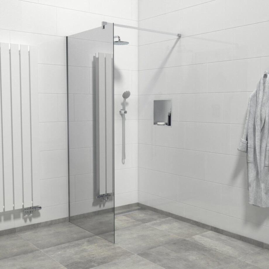 Marenza Bellini Inloopdouche - 90x200cm - veiligheidsglas - spiegel buitenzijde - anti kalk - chroom WR90-C/M afbeelding 1