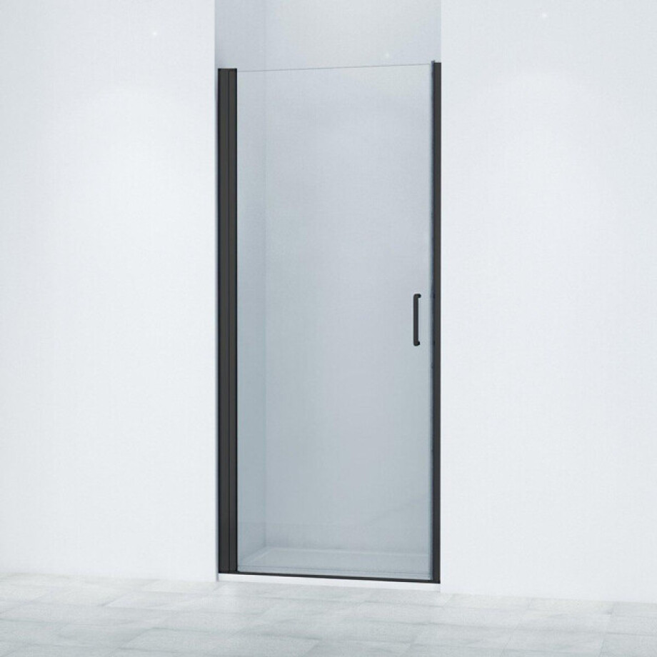 Marenza Neptune 6211 Douchedeur - 90x200cm - profiel - veiligheidsglas - anti kalk - mat zwart SW1122486 afbeelding 1