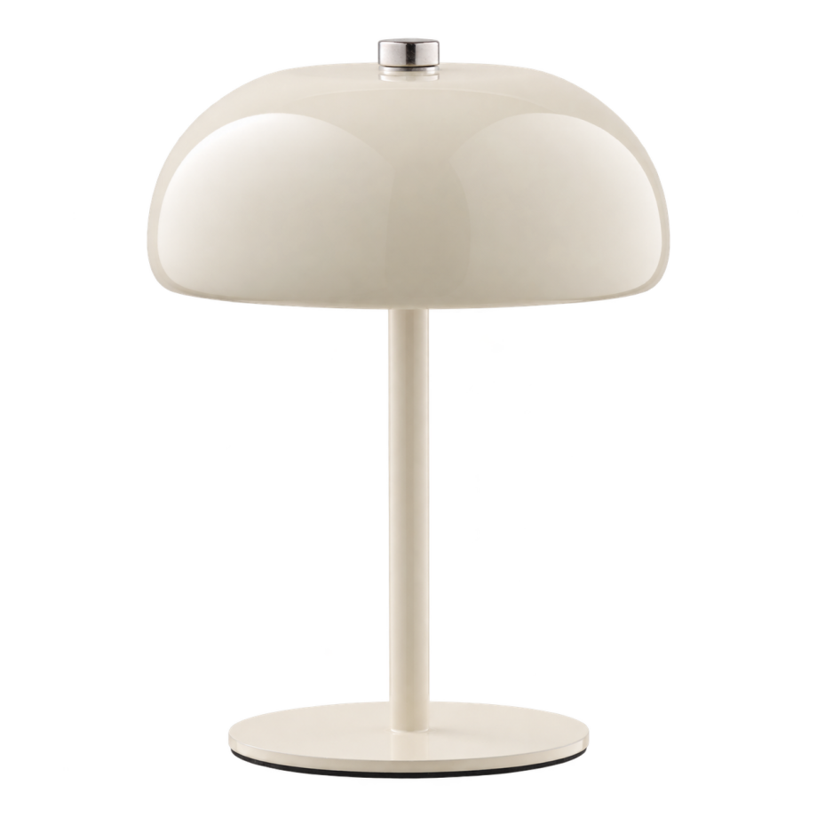 Marise metalen oplaadbare tafellamp beige Ø13 Marise metalen oplaadbare tafellamp beige Ø13 afbeelding 1