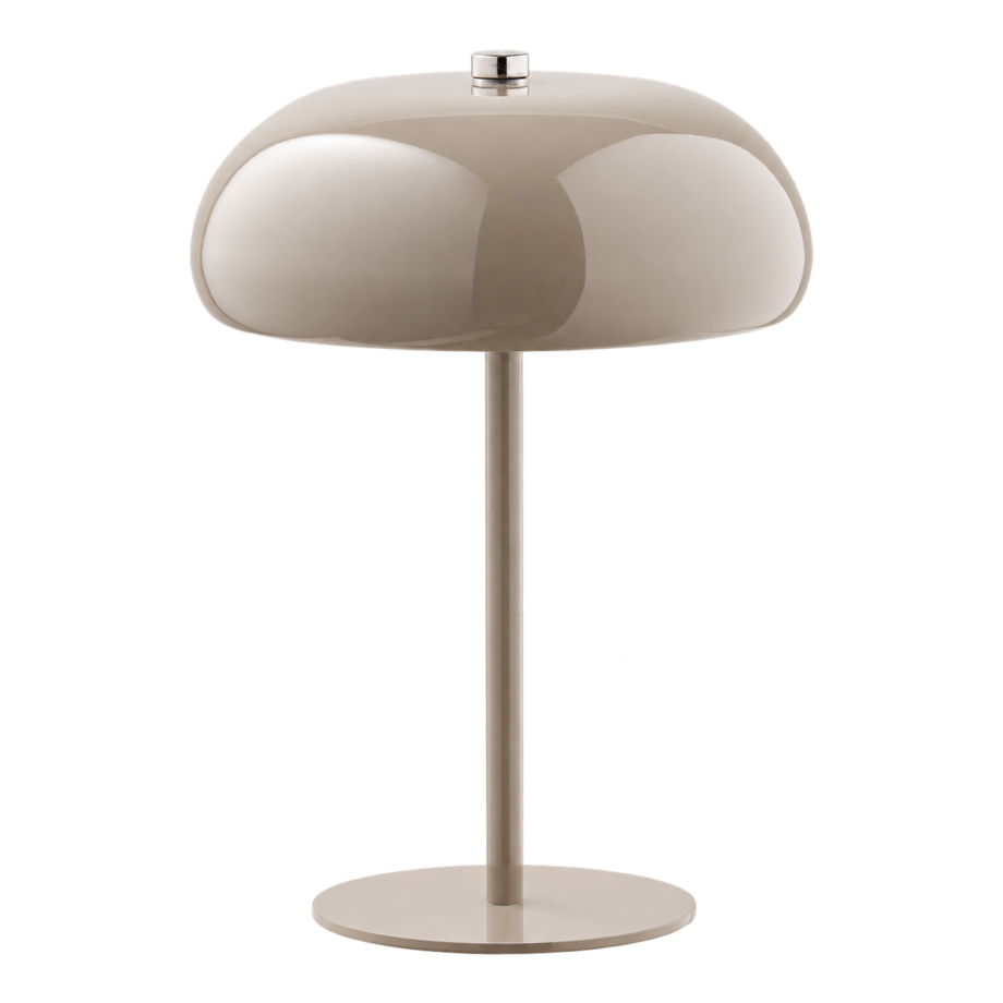 Marise metalen oplaadbare tafellamp taupe Ø16 Marise metalen oplaadbare tafellamp taupe Ø16 afbeelding 1