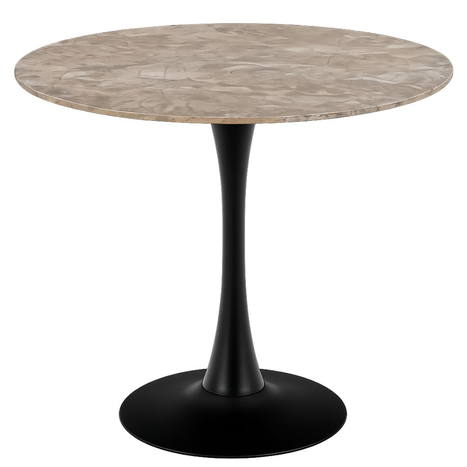Marly ronde eettafel keramiek bruin - Ø90x75 cm afbeelding 1