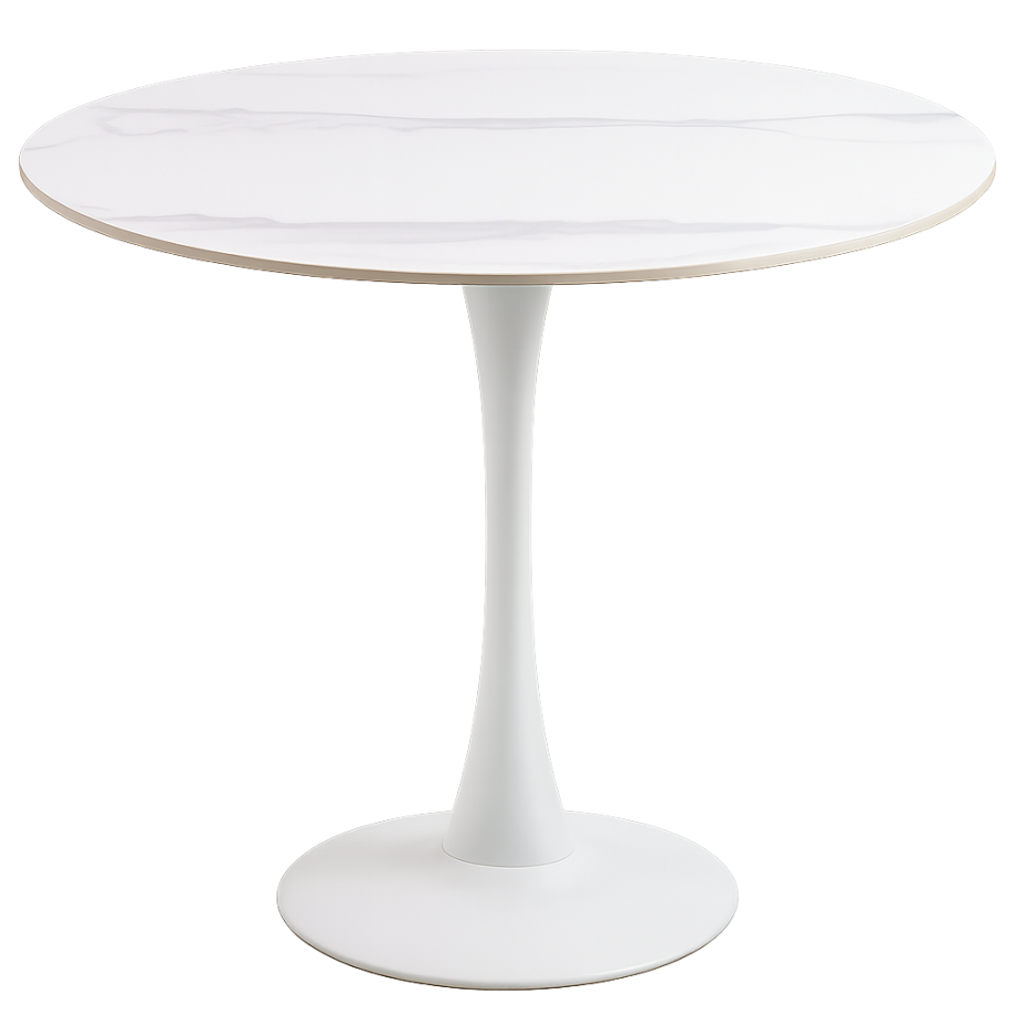 Marly ronde eettafel keramiek wit - Ø90x75 cm Marly ronde eettafel keramiek wit - Ø90x75 cm afbeelding 1