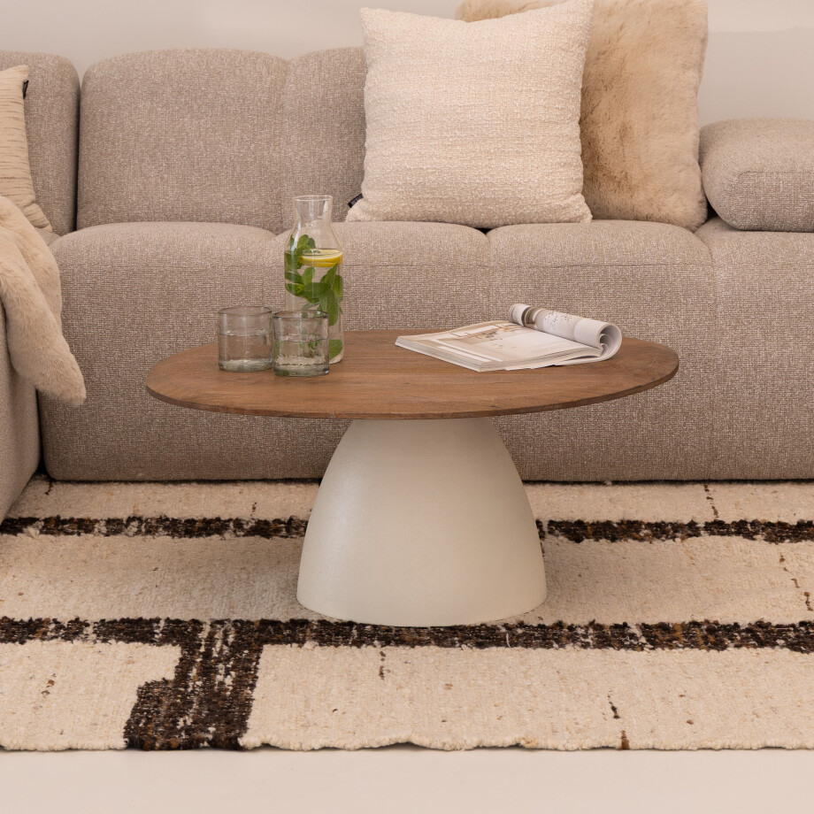 Sohome Organische Salontafel 'Madin' Mangohout, 86cm afbeelding 