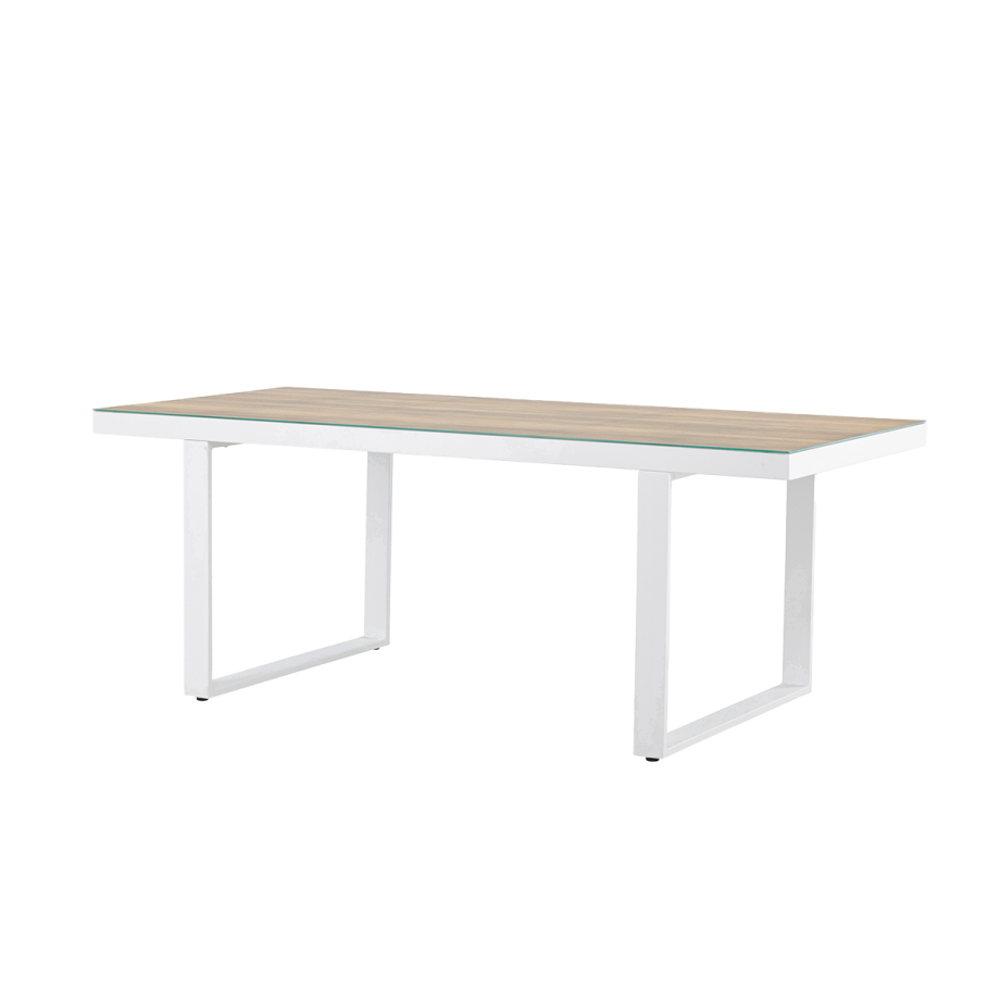 Mathijs aluminium tuintafel wit - 200 x 90 cm Mathijs aluminium tuintafel wit - 200 x 90 cm afbeelding 1