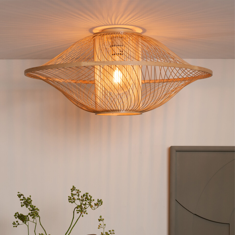 GOOD&MOJO Plafondlamp 'Maui' Bamboe, 70cm, kleur Naturel GOOD&MOJO Plafondlamp 'Maui' Bamboe, 70cm, kleur Naturel afbeelding 1