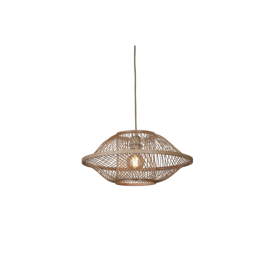 GOOD&MOJO Hanglamp 'Maui' Bamboe, 50cm, kleur Naturel afbeelding 1