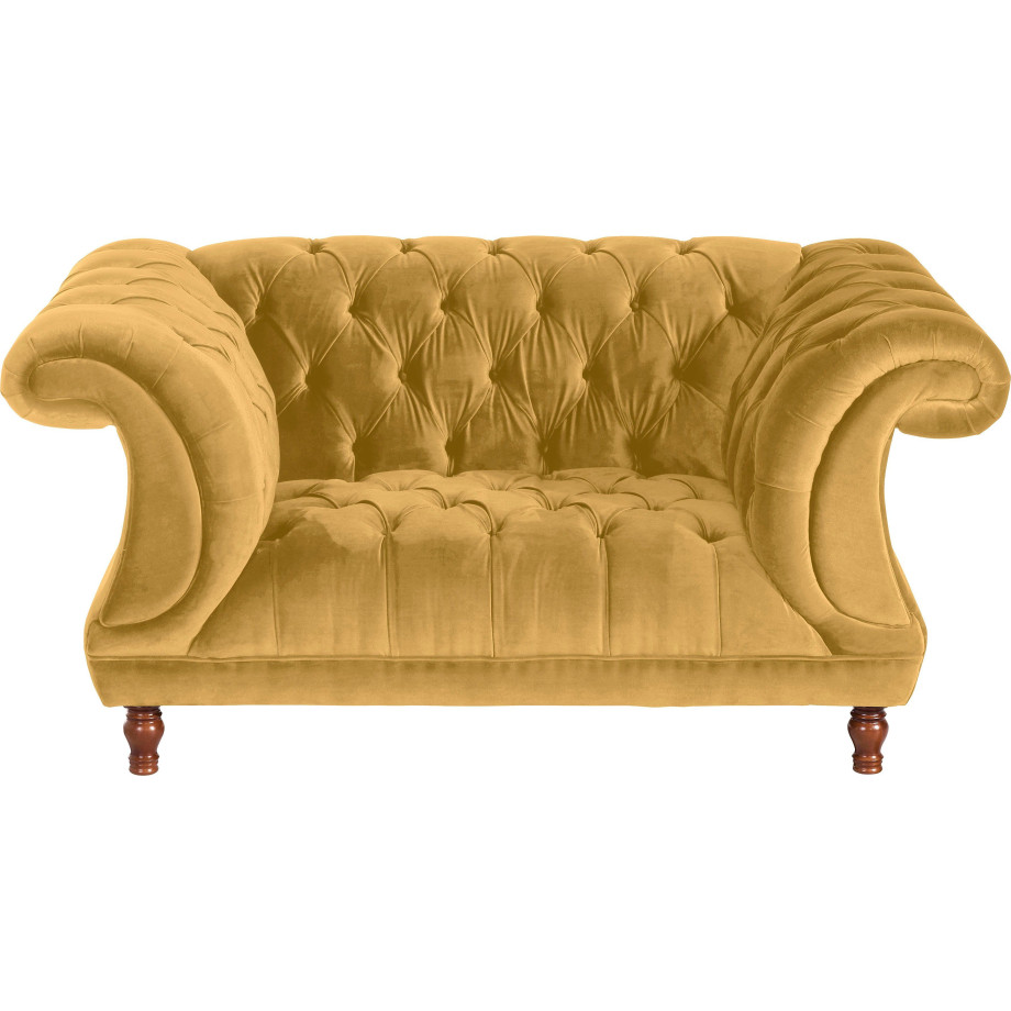 Max Winzer Loveseat Isabelle Capitonnage & gedraaide poten in beuken notenkleur, breedte 167 cm afbeelding 1