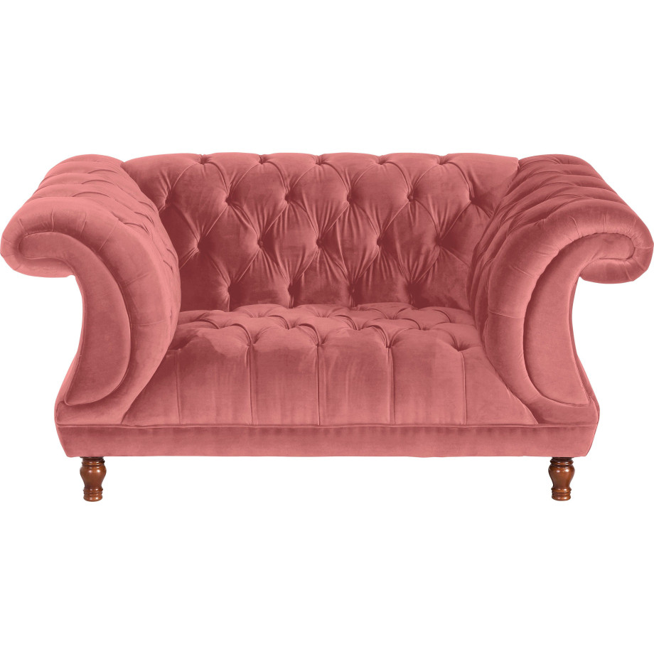 Max Winzer Loveseat Isabelle Capitonnage & gedraaide poten in beuken notenkleur, breedte 167 cm afbeelding 1