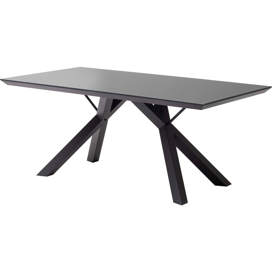 MCA furniture Eettafel Everett met glazen blad, modern, onderhoudsvriendelijk, metalen frame afbeelding 1