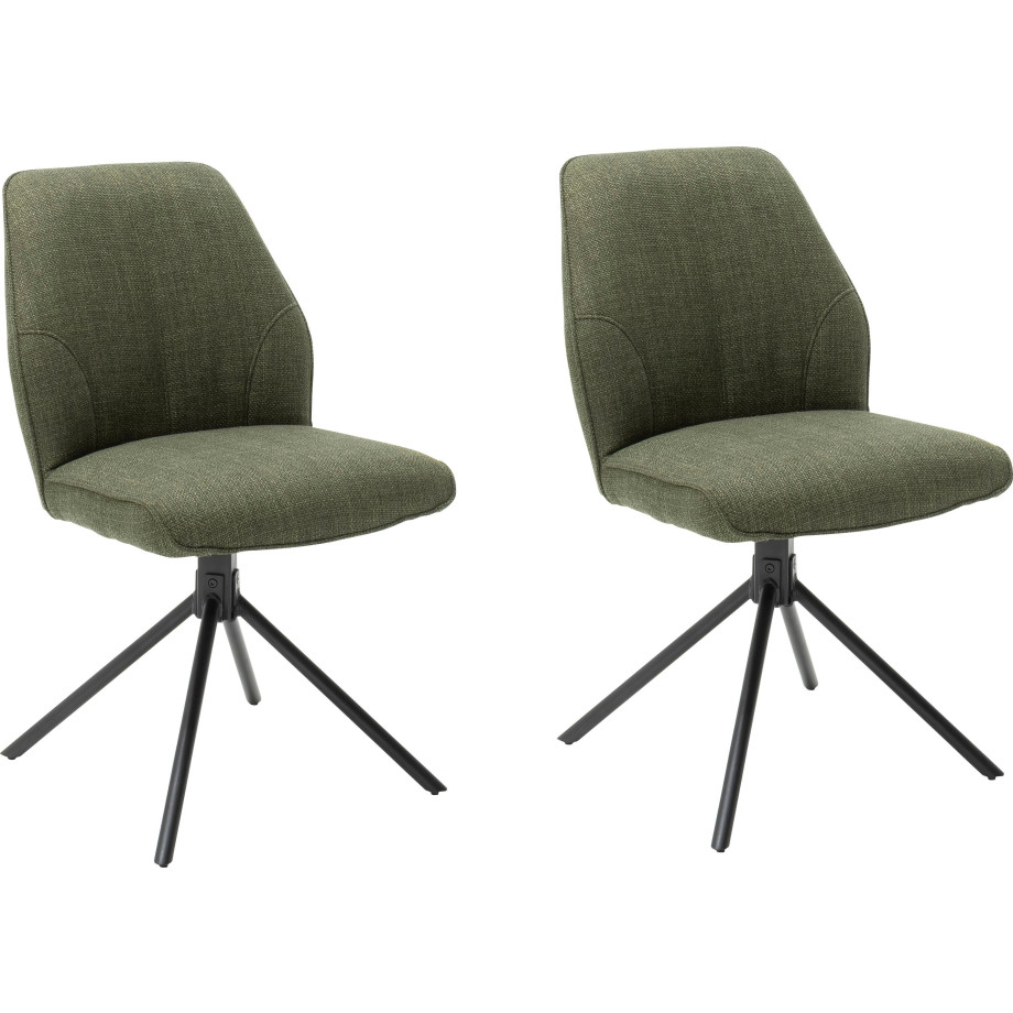 MCA furniture Stoel met 4 poten Pemba set van 2, 180º draaibaar met nivellering, stoel belastbaar tot 120 kg (set, 2 stuks) afbeelding 1
