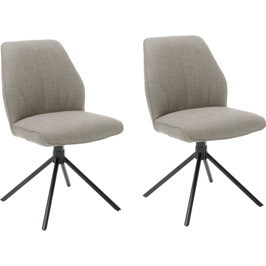 MCA furniture Stoel met 4 poten Pemba set van 2, 180º draaibaar met nivellering, stoel belastbaar tot 120 kg (set, 2 stuks) afbeelding 1