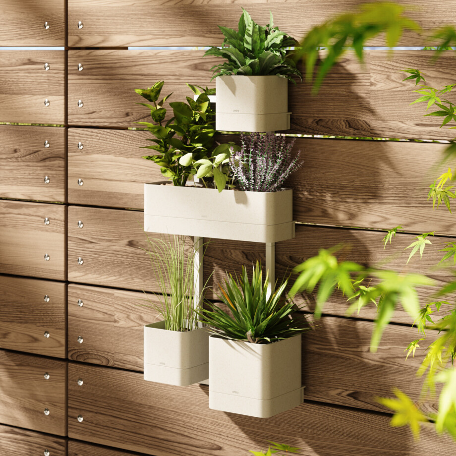 Umbra Wand Plantenbak 'Cubiko' kleur Zand Umbra Wand Plantenbak 'Cubiko' kleur Zand afbeelding 1