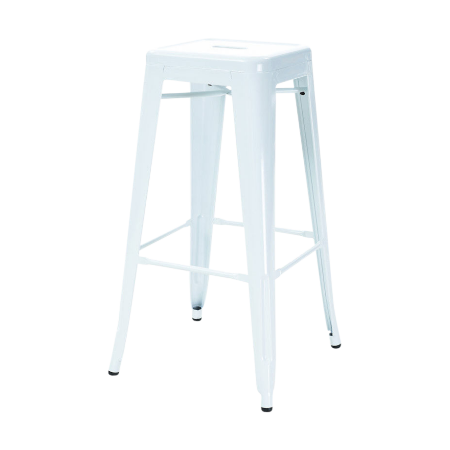 Metalen barkruk wit - 65 cm afbeelding 1