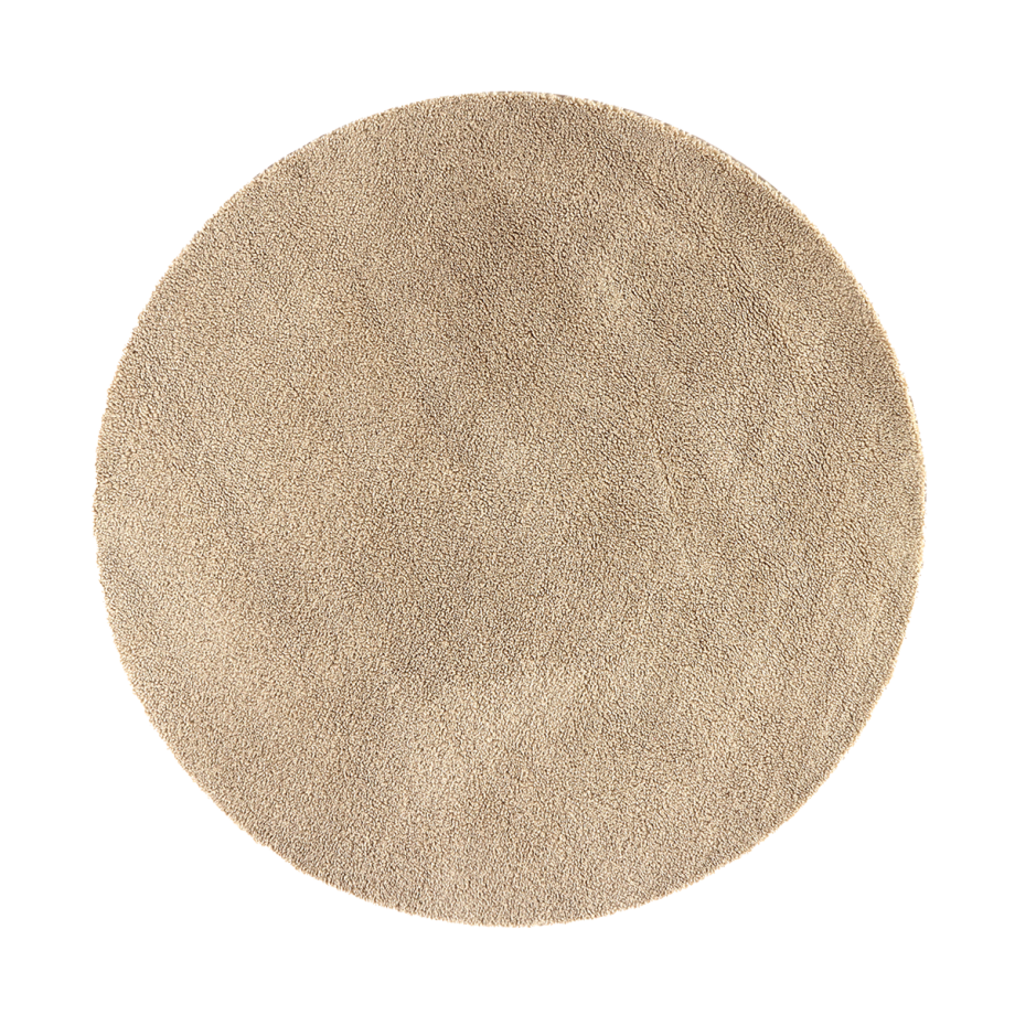 Metta rond vloerkleed teddystof beige - Ø 200 cm afbeelding 1