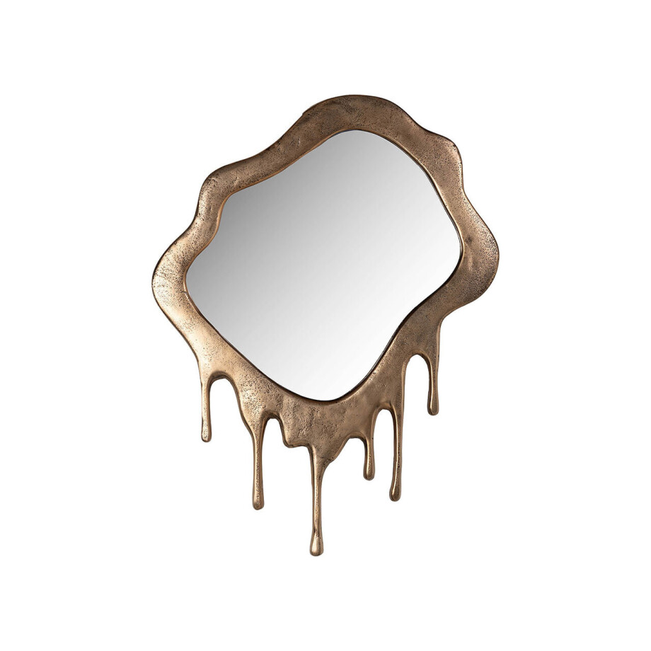 Richmond Spiegel 'Drops' 74 x 56cm, kleur Brushed Gold Richmond Spiegel 'Drops' 74 x 56cm, kleur Brushed Gold afbeelding