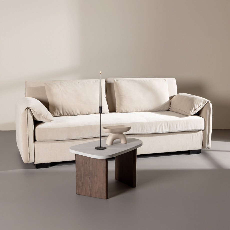 Nohr 3-zits Bank 'Mickle' 230cm, kleur Bruin afbeelding 1