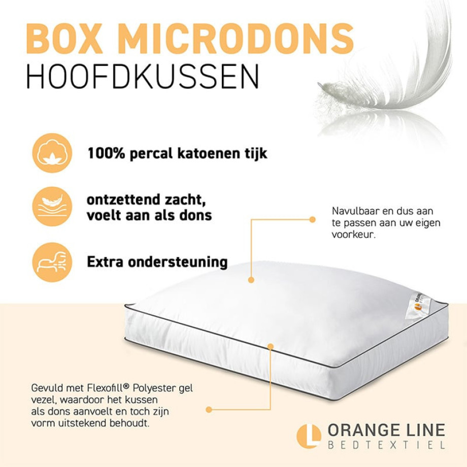 Hoofdkussen Box - Microdons - Geschikt Voor - Dekbed-Discounter.nl afbeelding 1