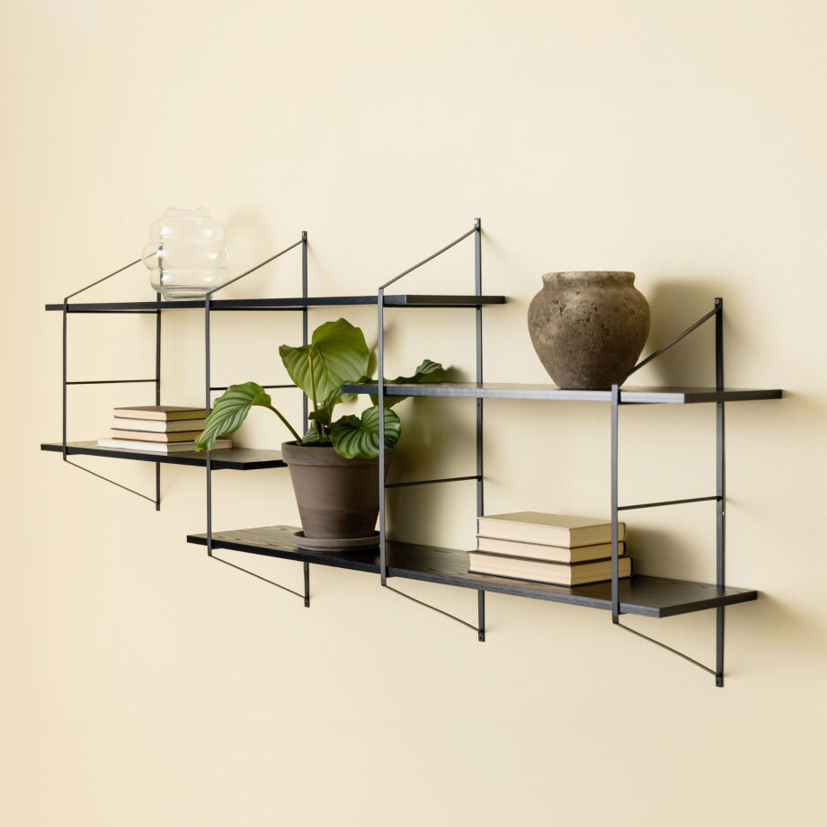 Bendt Wandrek 'Mie' metaal / hout 191 x 79cm, kleur zwart afbeelding 1