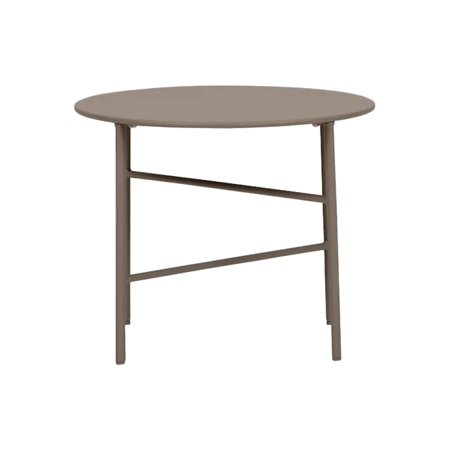 Mila metalen tuin salontafel taupe - Ø50 cm afbeelding 1