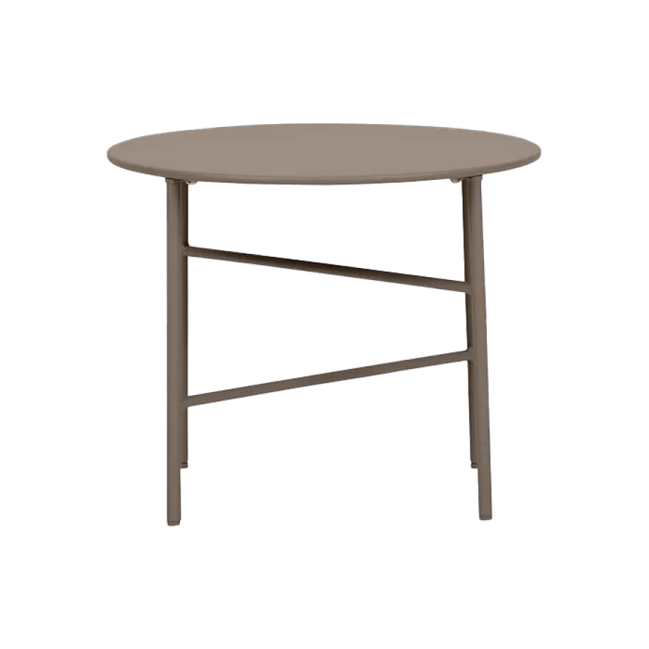 Mila metalen tuin salontafel taupe - Ø50 cm Mila metalen tuin salontafel taupe - Ø50 cm afbeelding 1
