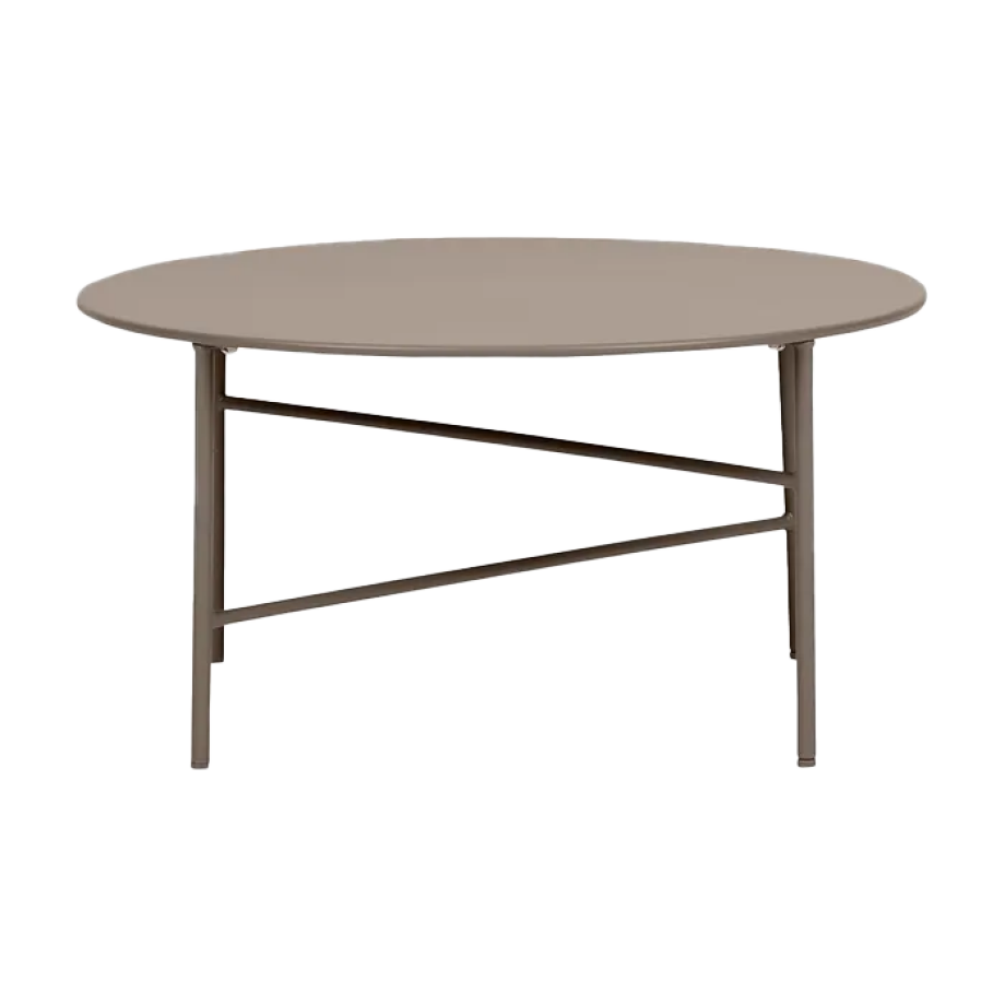 Mila metalen tuin salontafel taupe - Ø70 cm Mila metalen tuin salontafel taupe - Ø70 cm afbeelding 1