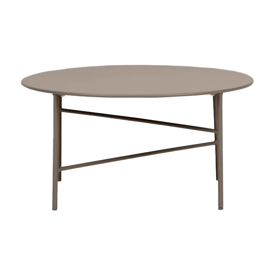 Mila metalen tuin salontafel taupe - Ø70 cm afbeelding 1