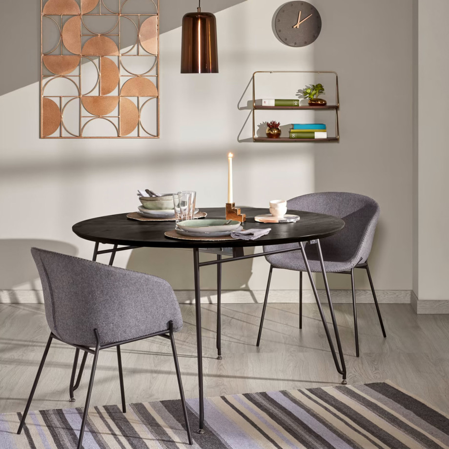 Kave Home Uitschuifbare Ronde Eettafel 'Milian' Ø120 x 120/160/200cm afbeelding 1