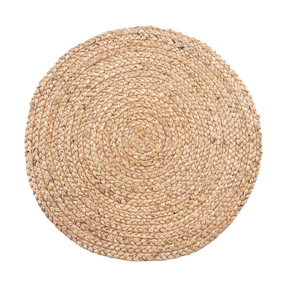 Milly jute placemat naturel - set van 4 - Ø 38 cm Milly jute placemat naturel - set van 4 - Ø 38 cm afbeelding 1