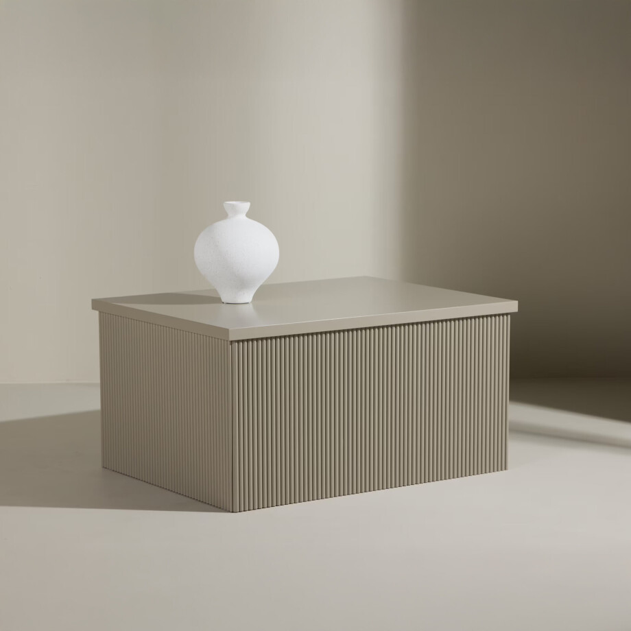 Nohr Bijzettafel 'Mistina' 80 x 60cm, kleur Beige Nohr Bijzettafel 'Mistina' 80 x 60cm, kleur Beige afbeelding 1