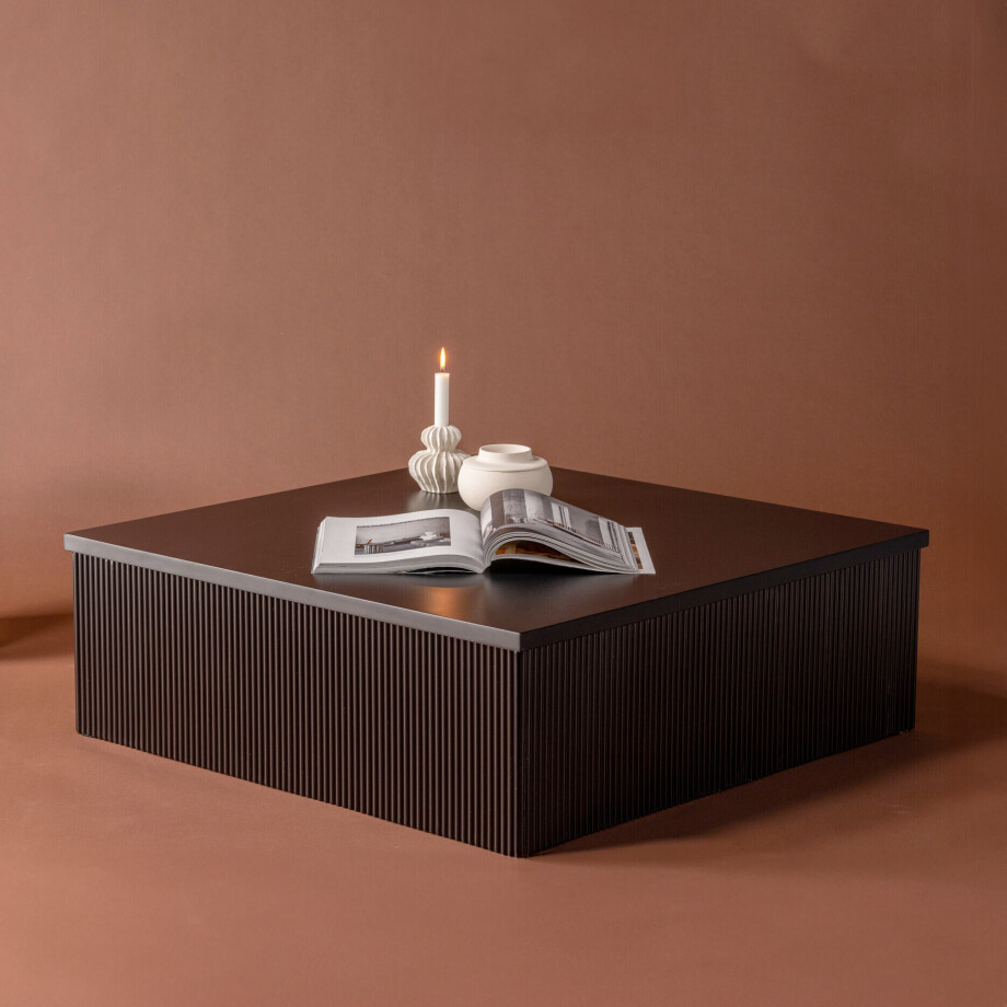 Nohr Vierkante Salontafel 'Mistina' MDF, 90 x 90cm, kleur Zwart afbeelding 1