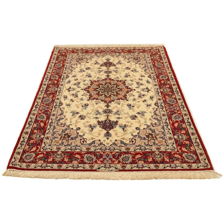 morgenland Vloerkleed Isfahan vloerkleed met de hand geknoopt beige afbeelding 1