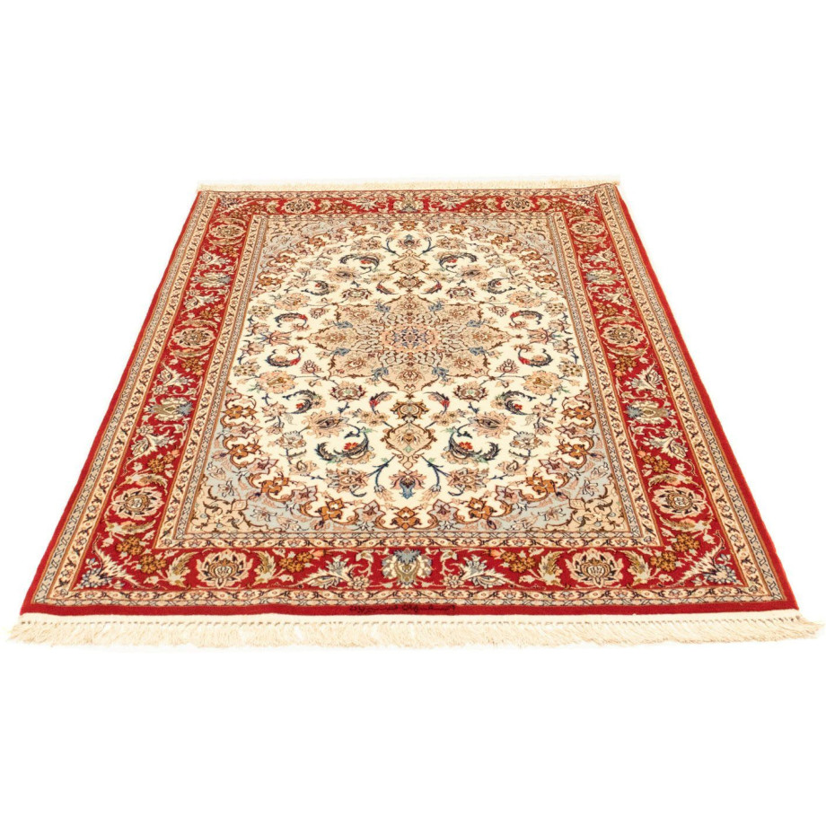 morgenland Vloerkleed Isfahan vloerkleed met de hand geknoopt beige afbeelding 1